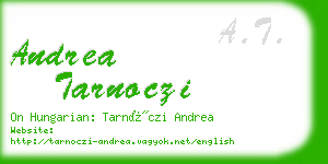 andrea tarnoczi business card